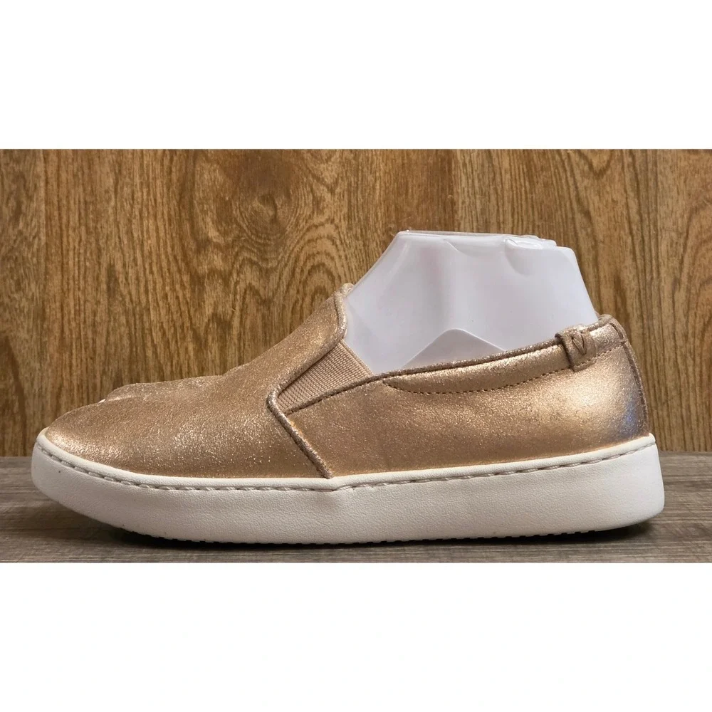 Vionic Pro Avery Vio-Grip Slip Resistant Shoes Womens Size 6 Metallic Suede
